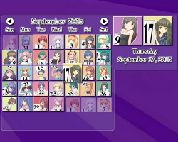 anime calendar widget