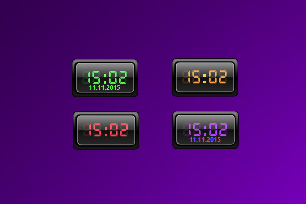 CreativX Digital Clock Windows 10 Gadget - Win10Gadgets