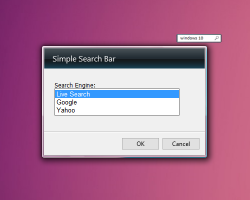 Simple Search Bar settings