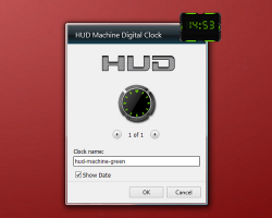 hud machine green clock settings