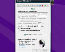 System Monitor settings