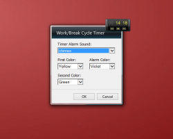Work / Break Cycle Timer settings