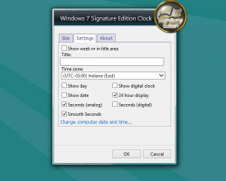 Windows 7 Signature Edition Clock gadget settings