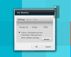 Main Weather widget settings