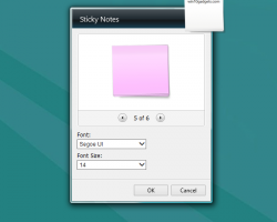 Sticky Notes settings