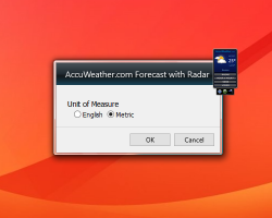 Accu Weather Radar gadget settings