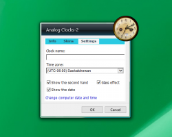 Analog Clocks widget settings