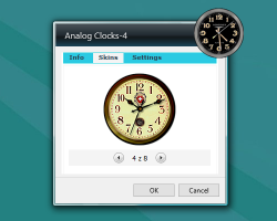 Analog Clocks 4 gadget settings