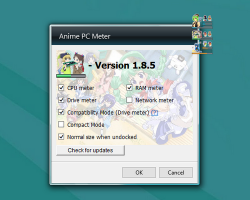 Anime PC Meter settings