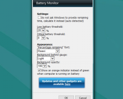 Battery Monitor settings