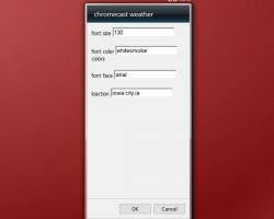 Chromecast Weather settings