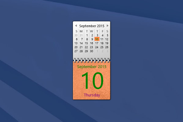 Custom Calendar Windows 10 Gadget Win10Gadgets