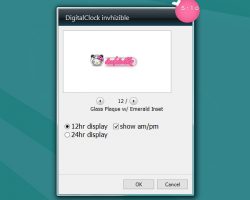 DigitalClock-Invhizible settings