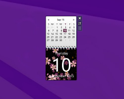 Flower Calendar gadget