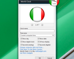 Italy Clock settings
