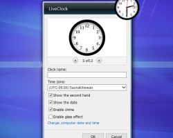 LiveClock settings