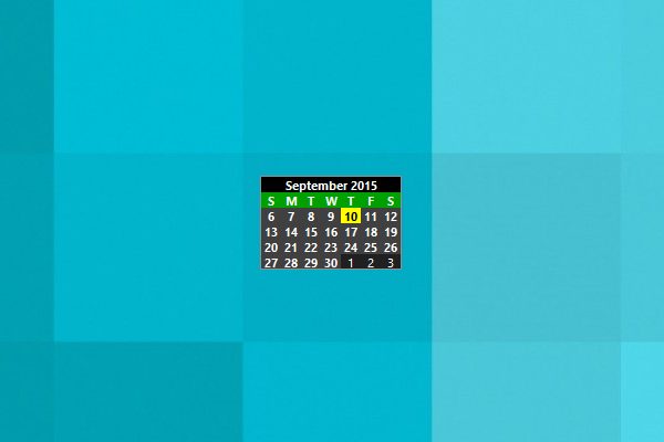 Simple Calendar Windows 10 Gadget Win10Gadgets