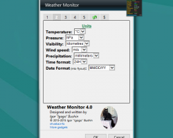 Weather Monitor gadget settings-2
