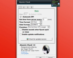 Atomic Clock settings