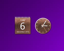 Brown Calendar And Clock