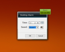 Desktop Alarm settings