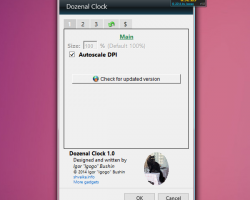 Dozenal Clock settings