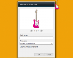 Electric Guitar Clock settings
