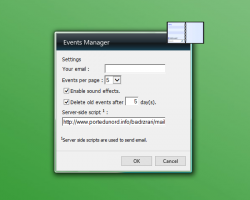 Events Manager settings