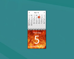 Flame Calendar gadget