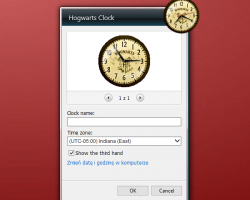 Hogwarts Clock settings