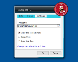 Liverpool FC Clock settings
