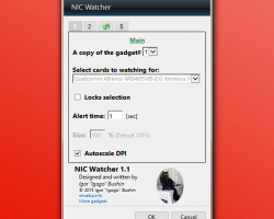 NIC Watcher settings