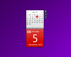 Red Calendar gadget