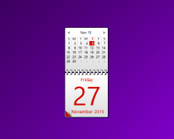 Red Calendar widget