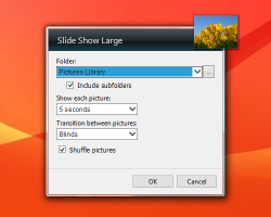 Slide Show Large settings