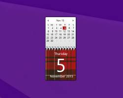 Tartan Calendar gadget