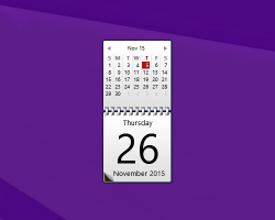 Tartan Calendar widget