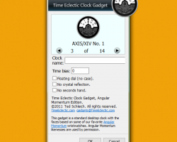 Time Eclectic Clock settings