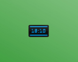 Virus Blue Digital Clock