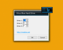 Virus Blue Hard Drive Monitor settings