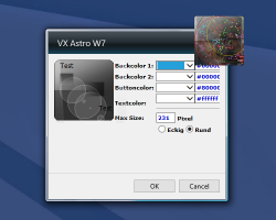 VX Astro W7 settings